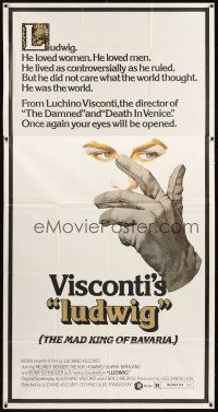 4w811 LUDWIG 3sh '73 Luchino Visconti, artwork of Helmut Berger as the Mad King of Bavaria!