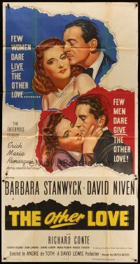 4w855 OTHER LOVE 3sh '47 David Niven gave Barbara Stanwyck love but Richard Conte did too!