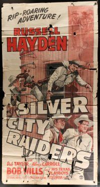 4w918 SILVER CITY RAIDERS 3sh '43 cowboy Russell Hayden has hot lead & fists of steel!