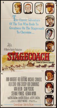 4w941 STAGECOACH 3sh '66 Ann-Margret, Red Buttons, Bing Crosby, great Norman Rockwell art!