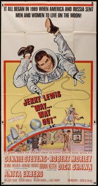 4w980 WAY WAY OUT 3sh '66 astronaut Jerry Lewis sent to live on the moon in 1989!