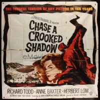 4w250 CHASE A CROOKED SHADOW 6sh '58 Anne Baxter & Richard Todd, directed by Michael Anderson!