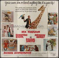 4w264 DOCTOR DOLITTLE 6sh '67 Rex Harrison speaks with animals, directed by Richard Fleischer!