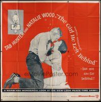 4w277 GIRL HE LEFT BEHIND 6sh '56 romantic image of Tab Hunter about to kiss Natalie Wood!