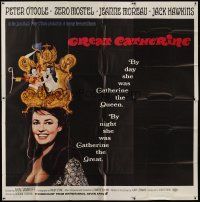 4w284 GREAT CATHERINE 6sh '68 Peter O'Toole & sexy Jeanne Moreau, George Bernard Shaw