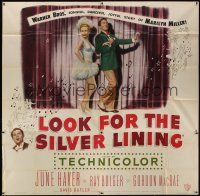 4w312 LOOK FOR THE SILVER LINING 6sh '49 art of June Haver & Ray Bolger dancing, Gordon MacRae