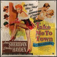 4w365 TAKE ME TO TOWN 6sh '53 the tall tale of Ann Sheridan & the men she fooled, sexy artwork!