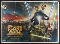 4w032 STAR WARS: THE CLONE WARS advance Argentinean 43x58 '08 Anakin Skywalker, Yoda, & Obi-Wan!