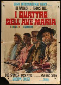 4w382 ACE HIGH Italian 1p '68 Wallach, Hill, Peters, McCarthy, Gasparri spaghetti western art!