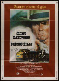 4w400 BRONCO BILLY Italian 1p '80 Clint Eastwood directs & stars, different train image!