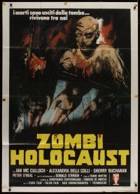 4w424 DOCTOR BUTCHER M.D. Italian 1p '81 Marino Girolami's Zombi Holocaust, cool Avelli horror art!