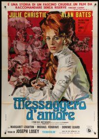 4w448 GO BETWEEN Italian 1p '71 different artwork of Julie Christie, directed by Joseph Losey!