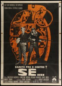 4w462 IF Italian 1p '69 Malcolm McDowell, directed by Lindsay Anderson, different grenade image!