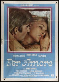 4w503 PER AMORE Italian 1p '76 romantic super close up of lovers in bed, For Love!