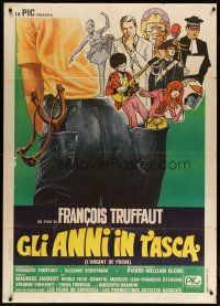 4w538 SMALL CHANGE Italian 1p '76 Francois Truffaut's L'Argent de Poche, cool different artwork!
