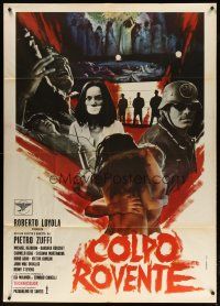 4w550 SYNDICATE: A DEATH IN THE FAMILY Italian 1p '70 Piero Zuffi's Colpo Rovente, wild montage!