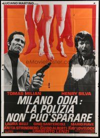 4w133 DEATH DEALER Italian 2p '79 Umberto Lenzi, Tomas Milian, Henry Silva, wild image!