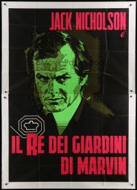 4w164 KING OF MARVIN GARDENS Italian 2p '76 cool different art of Jack Nicholson, Bob Rafelson!