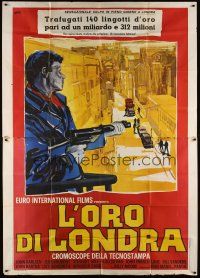 4w169 L'ORO DI LONDRA Italian 2p '68 art of crooks stealing The Gold of London by Tino Avelli!