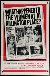 4x002 10 RILLINGTON PLACE 1sh '71 Attenborough, the story of the Christie sex-murders!