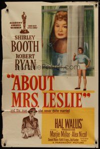 4x014 ABOUT MRS. LESLIE 1sh '54 Shirley Booth, Robert Ryan, the man she never quite married!