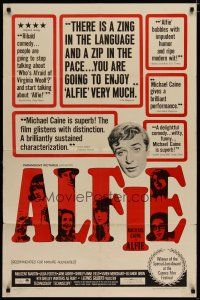 4x023 ALFIE 1sh '66 British cad Michael Caine loves them and leaves them, ask any girl!