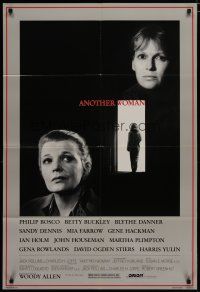 4x040 ANOTHER WOMAN 1sh '88 directed by Woody Allen, w/Gena Rowlands & Mia Farrow!