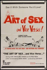 4x048 ART OF SEX & VICE VERSA 1sh '60s it started with the cave man and nothing has changed!