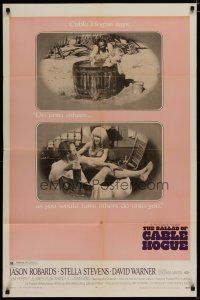 4x060 BALLAD OF CABLE HOGUE 1sh '70 Sam Peckinpah, Robards & sexy Stella Stevens in wash tub!