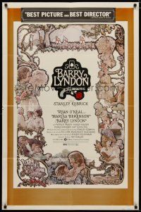 4x068 BARRY LYNDON 1sh '75 Stanley Kubrick, Ryan O'Neal, great colorful art of cast!