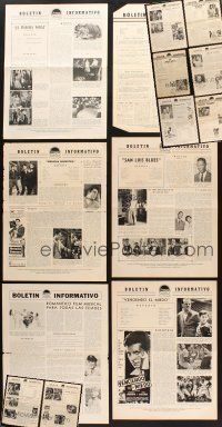 4y212 LOT OF 14 MEXICAN PRESS SHEETS FROM PARAMOUNT MOVIES '50s-60s King Creole & more!