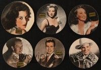 4y149 LOT OF 12 PICTURE FRAME PHOTOS '40s Hedy Lamarr, Gene Autry, Betty Grable & more!