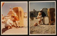 4y200 LOT OF 2 COLOR REPRO 8X10 STILLS FROM SOME LIKE IT HOT '90s Marilyn Monroe on the beach!