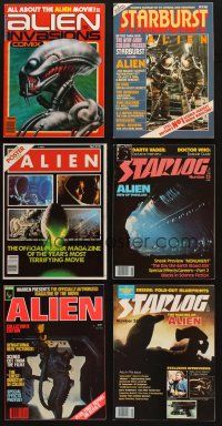 4y089 LOT OF 6 MAGAZINES ABOUT ALIEN '79 cool different images & artwork!
