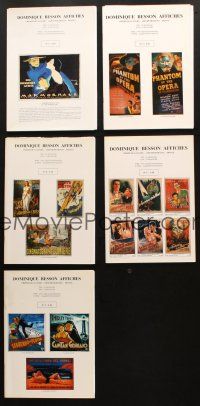 4y080 LOT OF 5 DOMINIQUE BESSON AFFICHES CATALOGS '00s filled with color poster images!