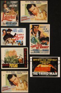 4y130 LOT OF 7 POSTCARDS AND COLLECTOR CARDS '90s images from Psycho, Double Indemnity & more!
