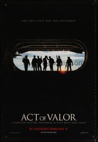 4z041 ACT OF VALOR teaser DS 1sh '12 motion picture featuring active duty Navy SEALs!