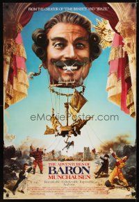 4z045 ADVENTURES OF BARON MUNCHAUSEN 1sh '88 directed by Terry Gilliam, great artwork!