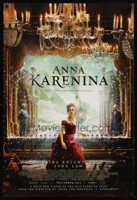 4z072 ANNA KARENINA advance DS 1sh '12 cool image of sexy Keira Knightley in title role!