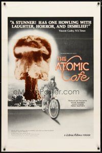 4z077 ATOMIC CAFE 1sh '82 great colorful nuclear bomb explosion image!