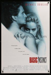 4z097 BASIC INSTINCT 1sh '92 Paul Verhoeven directed, Michael Douglas & sexy Sharon Stone!