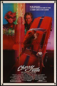 4z204 CHERRY 2000 1sh '87 cool Matthew Peak artwork, futuristic hot rod sci-fi, Melanie Griffith!