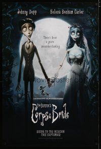 4z223 CORPSE BRIDE teaser DS 1sh '05 Tim Burton stop-motion animated horror musical!