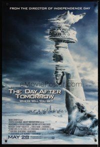 4z240 DAY AFTER TOMORROW style AS advance 1sh '04 art of Statue of Liberty frozen in tidal wave!