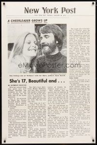 4z253 DEFIANCE OF GOOD New York Post style 1sh '74 Jean Jennings, a cheerleader grows up!