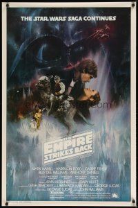 4z005 EMPIRE STRIKES BACK int'l 1sh '80 classic Gone With The Wind style art by Roger Kastel!