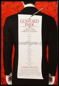 4z355 GOSFORD PARK DS 1sh '01 Robert Altman directed, Maggie Smith, Helen Mirren, Clive Owen!