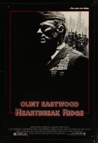 4z383 HEARTBREAK RIDGE 1sh '86 Clint Eastwood all decked out in uniform & medals!