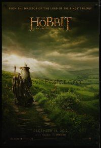 4z394 HOBBIT: AN UNEXPECTED JOURNEY teaser DS 1sh '12 cool image of Ian McKellen as Gandalf!
