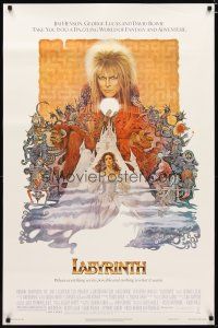 4z463 LABYRINTH 1sh '86 Jim Henson, art of David Bowie & Jennifer Connelly by Ted CoConis!